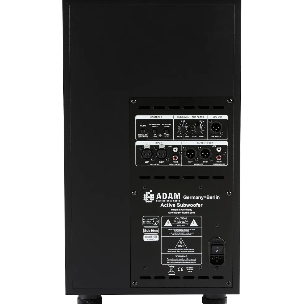 ADAM Audio Sub10 Mk2 10" Powered Studio Subwoofer (Each) Black