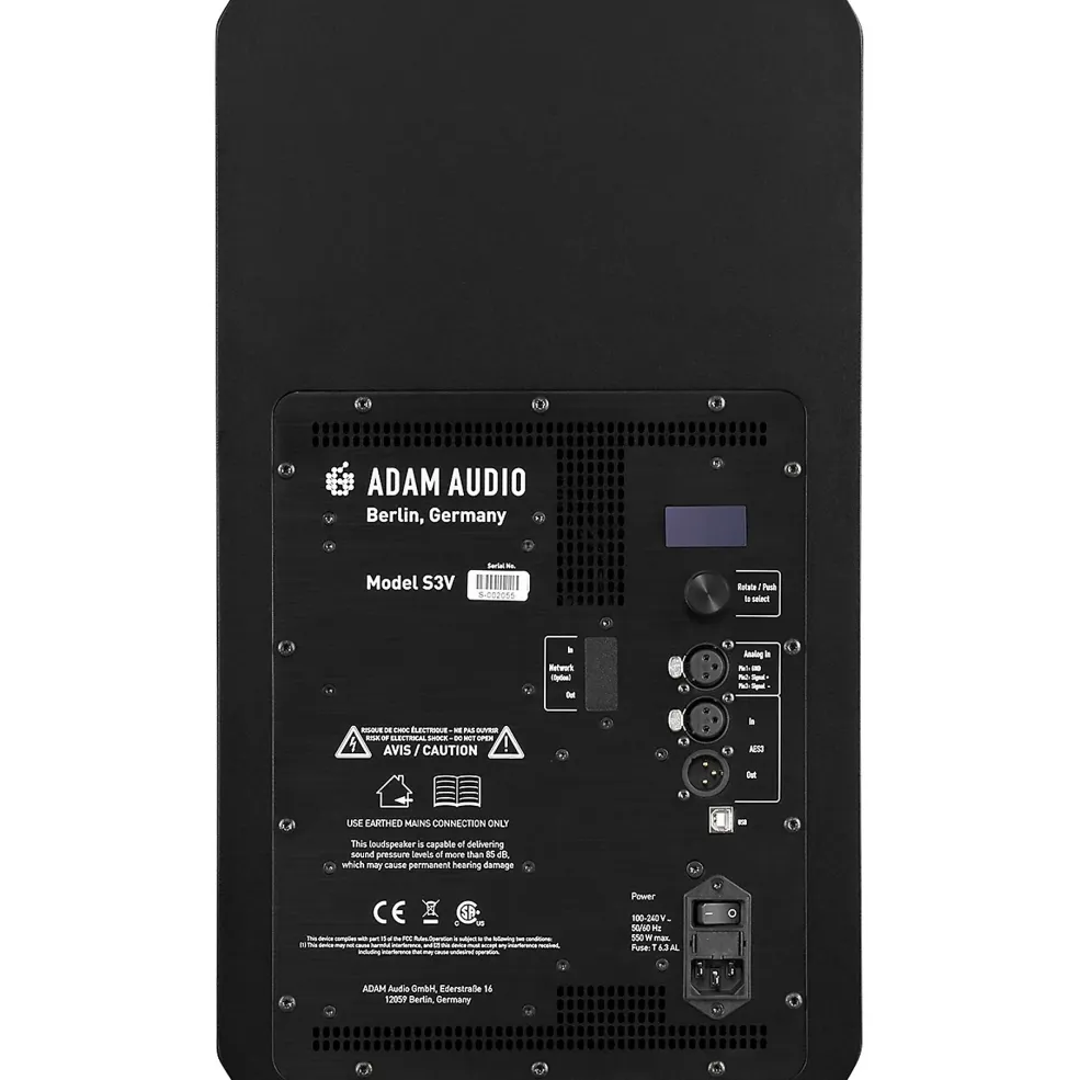 ADAM Audio S3V 3-Way Midfield Studio Monitor With 9" Woofer