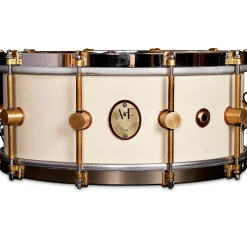 A&F Drum Co 1901 Limited Edition 14 x 6.5 in. Antique White Steam Bent Maple Snare