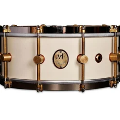 A&F Drum Co 1901 Limited Edition 14 x 6.5 in. Antique White Steam Bent Maple Snare