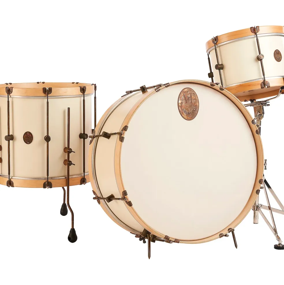 A&F Drum Co Antique White Maple 3-Piece Drum Shell Pack