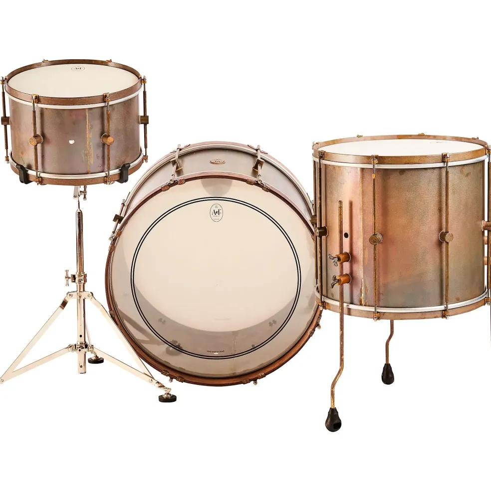 A&F Drum Co Royal Brass 3-Piece Shell Pack