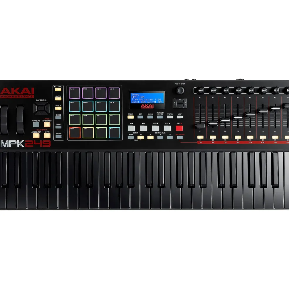 Akai Professional MPK249 49-Key Controller, Black-on-Black