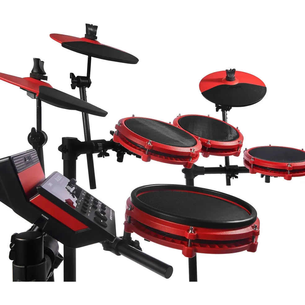 Alesis Nitro Max 8-Piece Electronic Drum Set With Bluetooth and BFD Sounds Red