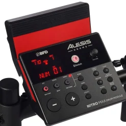 Alesis Nitro Max 8-Piece Electronic Drum Set With Bluetooth and BFD Sounds Red