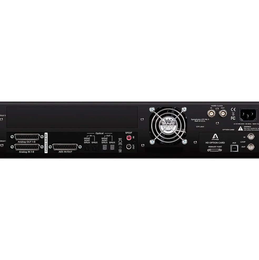 Apogee Symphony I/O MK II Audio Interface With Pro Tools HDX (Dante Upgradable) - 16 Analog I/O (4-DB25 Connectors, SPDIF)