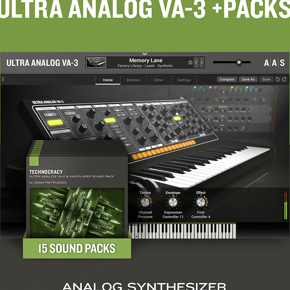 Applied Acoustics Systems Ultra Analog VA-3 + Packs (Download)