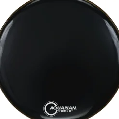 Aquarian Force II Resonant Bass Drum Head Black 20 in.