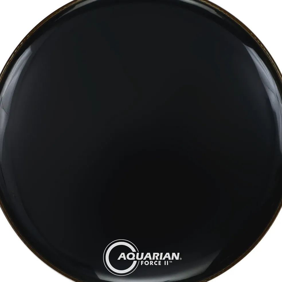 Aquarian Force II Resonant Bass Drum Head Black 20 in.