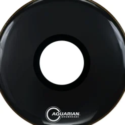 Aquarian Regulator Large Black Hole Drum Head Black 22 in.