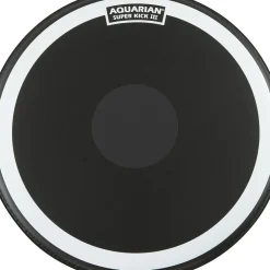 Aquarian Super-Kick III Black Drumhead 22 in.