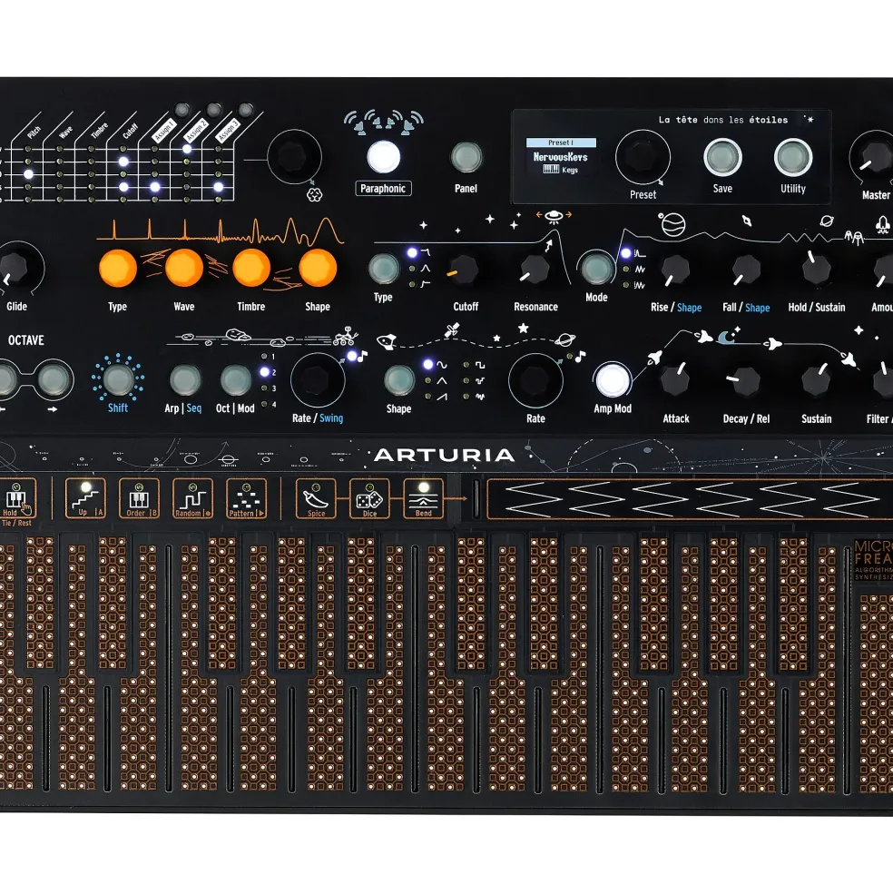 Arturia MicroFreak Stellar Hybrid Synthesizer With Matching Gooseneck Mic