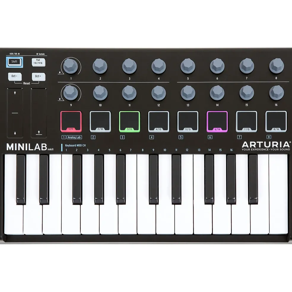 Arturia MiniLab MkII Mini Hybrid Keyboard Controller Black Edition