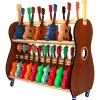 A&S Crafted Products The Band Room Mobile Soprano Ukulele Storage Rack for Classrooms