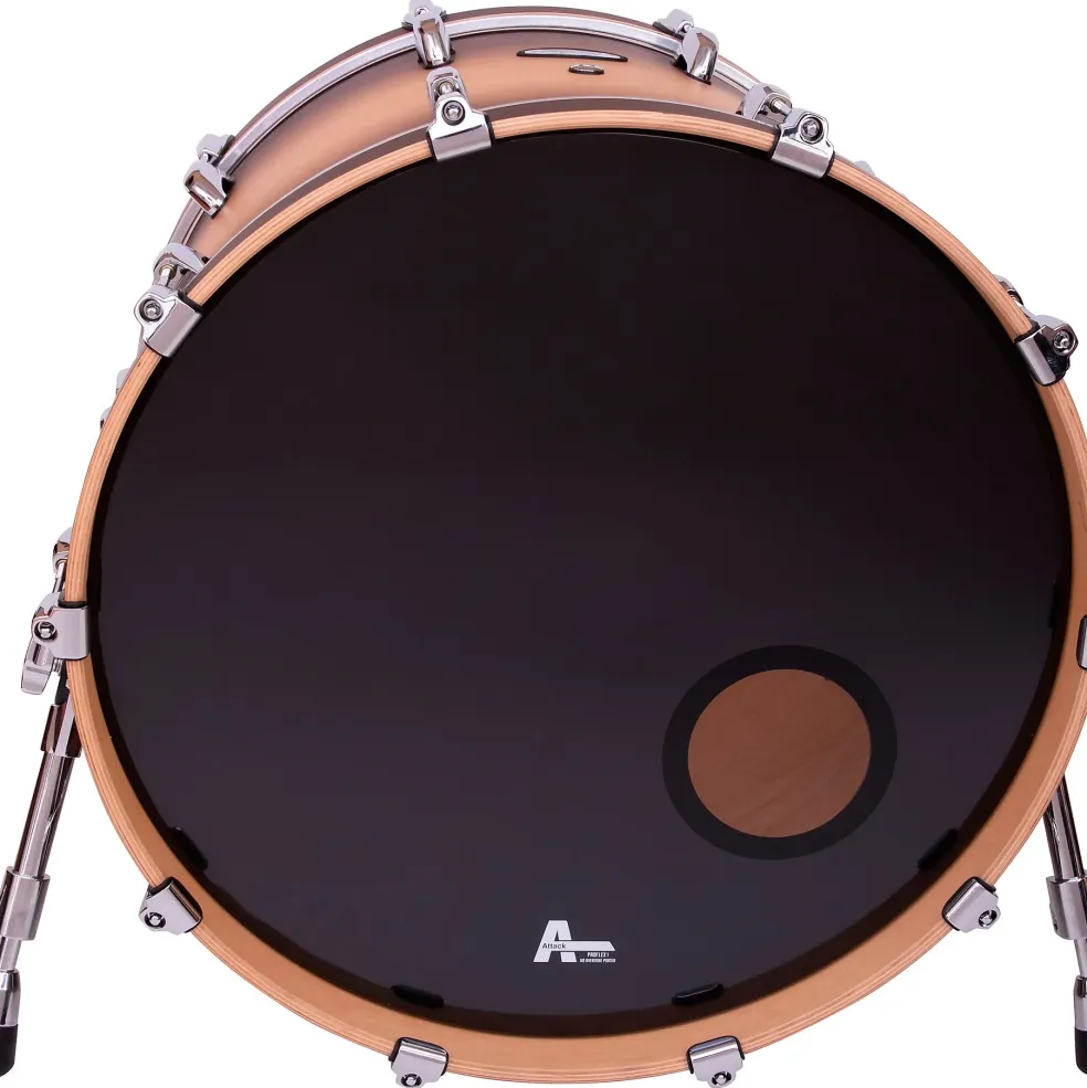 Attack Drumheads Pro Flex 1 No Overtone 22 in. Black