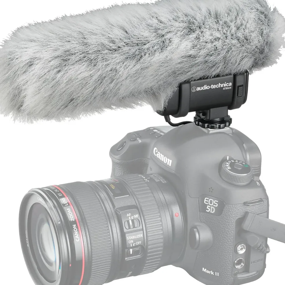 Audio-Technica AT8024 Mono/Stereo Camera Mount Microphone