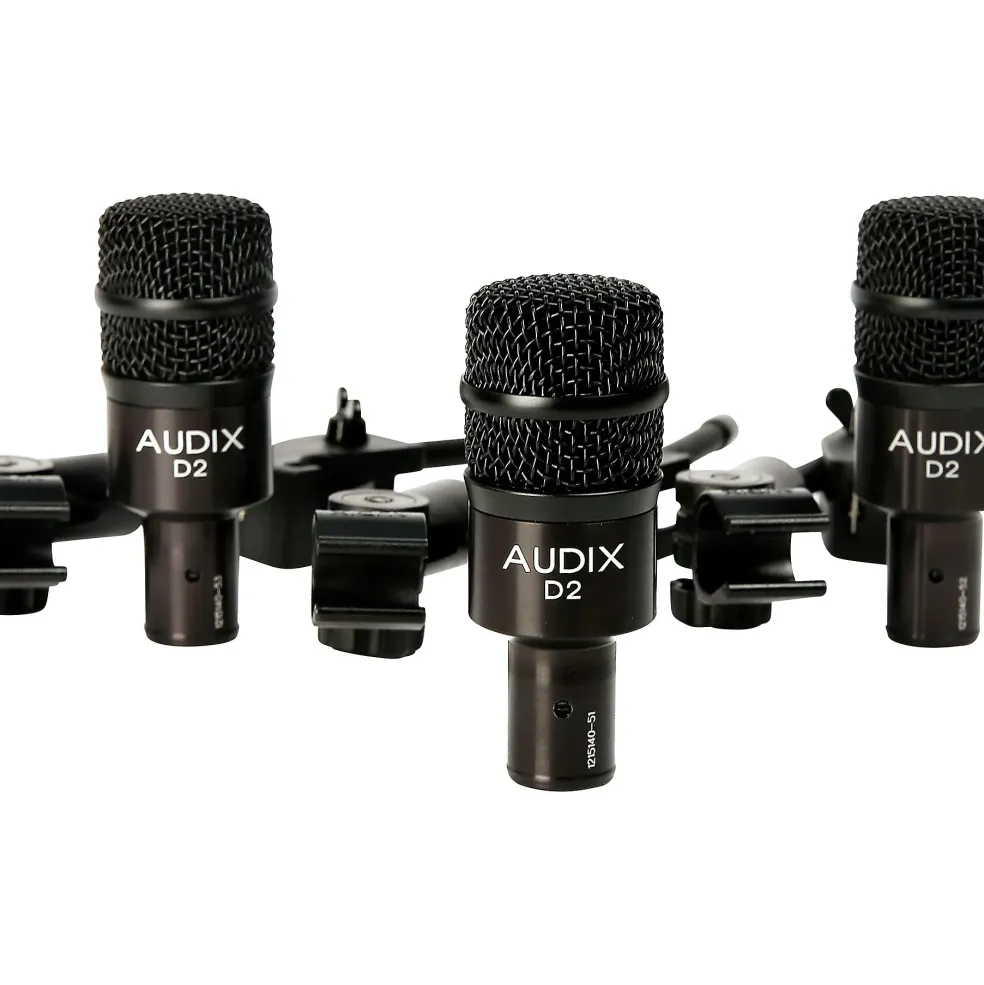 Audix D2 Drum Microphone and Clamps 3-Pack