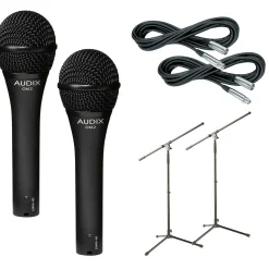 Audix OM-2 Mic with Cable and Stand 2 Pack