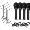 Audix OM-2 Mic With Cable and Stand 4-Pack