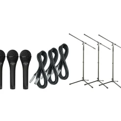 Audix OM-2 Mic With Cable and Stand 3-Pack