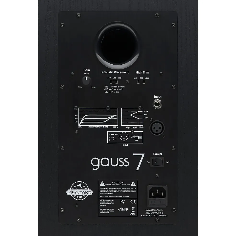 Avantone Gauss 7 Active Studio Reference Monitors (Pair) Black