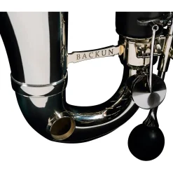 Backun Backun Alpha Low C Synthetic Bass Clarinet with Silver Plated Keys, 2-Piece Neck, Hardshell Case Silver Plated Keys Low C