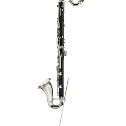 Backun Backun Alpha Low Eb Synthetic Bass Clarinet with Nickel Plated Keys with Lyre Holder, 2-Piece Neck, Compact Hardshell Case Nickel Plated Keys Low Eb