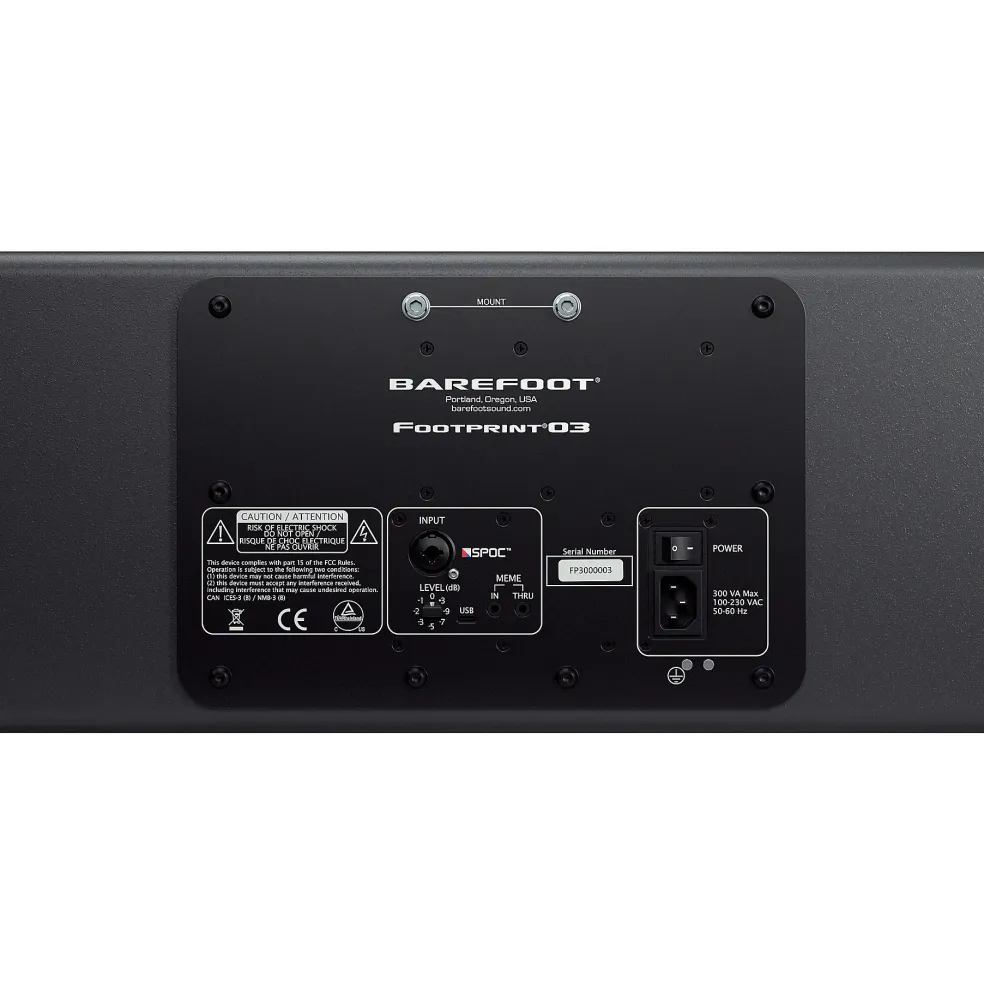 Barefoot Sound Footprint03 3-Way Active Studio Monitor Pair With Footprint03C Center Channel Active Studio Monitor Bundle