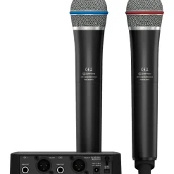 Behringer ULM302MIC High-Performance 2.4 GHz Digital Wireless System with 2 Handheld Microphones