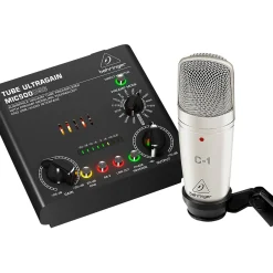 Behringer VOICE STUDIO Bundle With Studio Condenser Mic and Tube Preamplifier-USB/Audio Interface