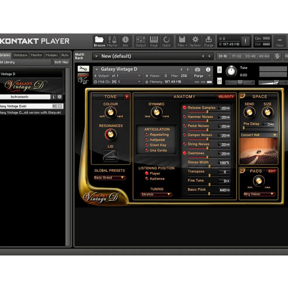 Best Service Galaxy Vintage D Piano