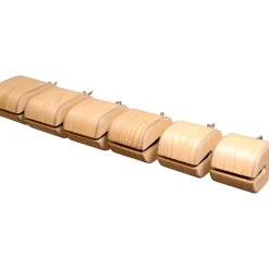 Black Swamp Percussion Bentwood Set of 6 Temple Blocks with Mounting Bar