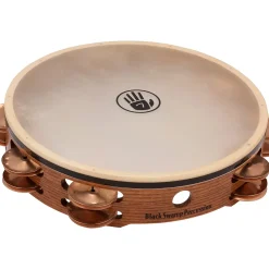 Black Swamp Percussion SoundArt Series Double-Row 10" Tambourine With Calf Head 10 in. Phosphor Bronze