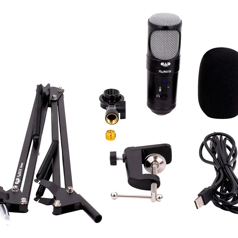 CAD PodMaster SuperD USB Professional Broadcast/Podcasting Microphone with SuperD VOG Dynamic Capsule Black