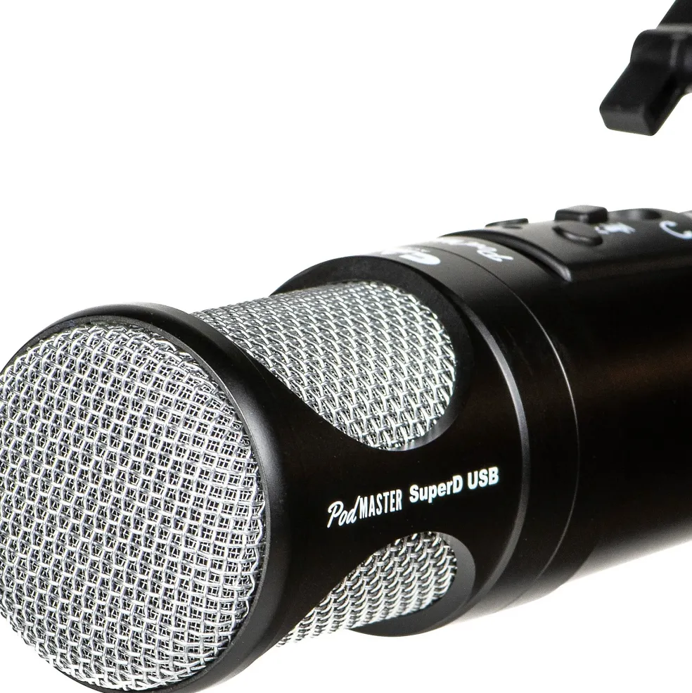 CAD PodMaster SuperD USB Professional Broadcast/Podcasting Microphone with SuperD VOG Dynamic Capsule Black