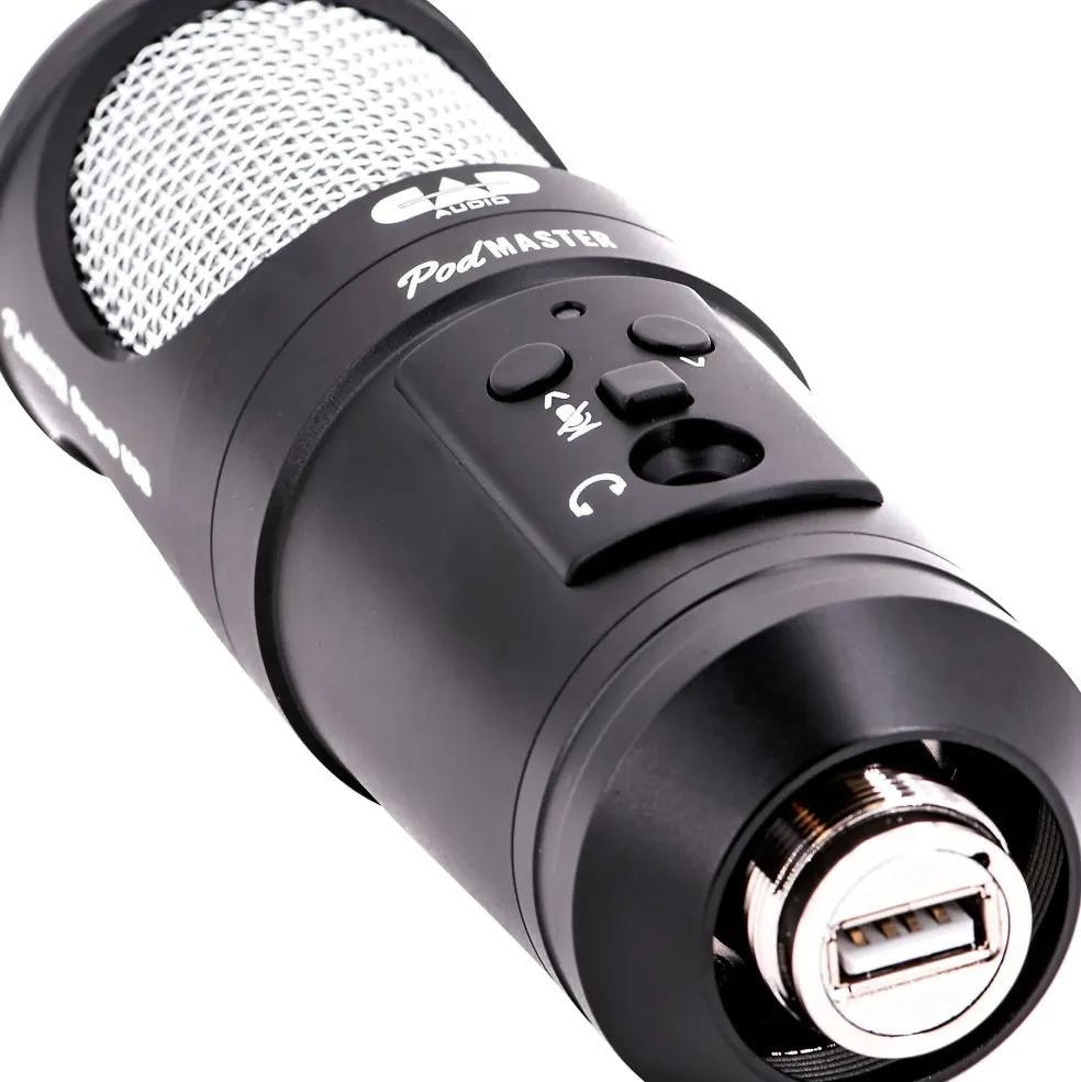 CAD PodMaster SuperD USB Professional Broadcast/Podcasting Microphone with SuperD VOG Dynamic Capsule Black