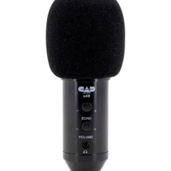 CAD U49 USB Side-Address Studio Microphone With Headphone Monitor and Echo Effects Black