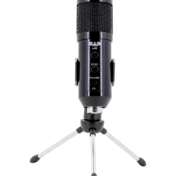CAD U49 USB Side-Address Studio Microphone With Headphone Monitor and Echo Effects Black