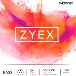 D'Addario DZ613 Zyex 3/4 Bass Single A String Light