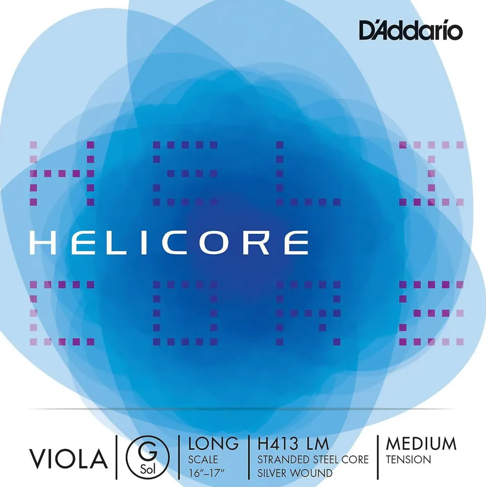 D'Addario H413 Helicore Long Scale Viola Light G String 16+ Long Scale Medium