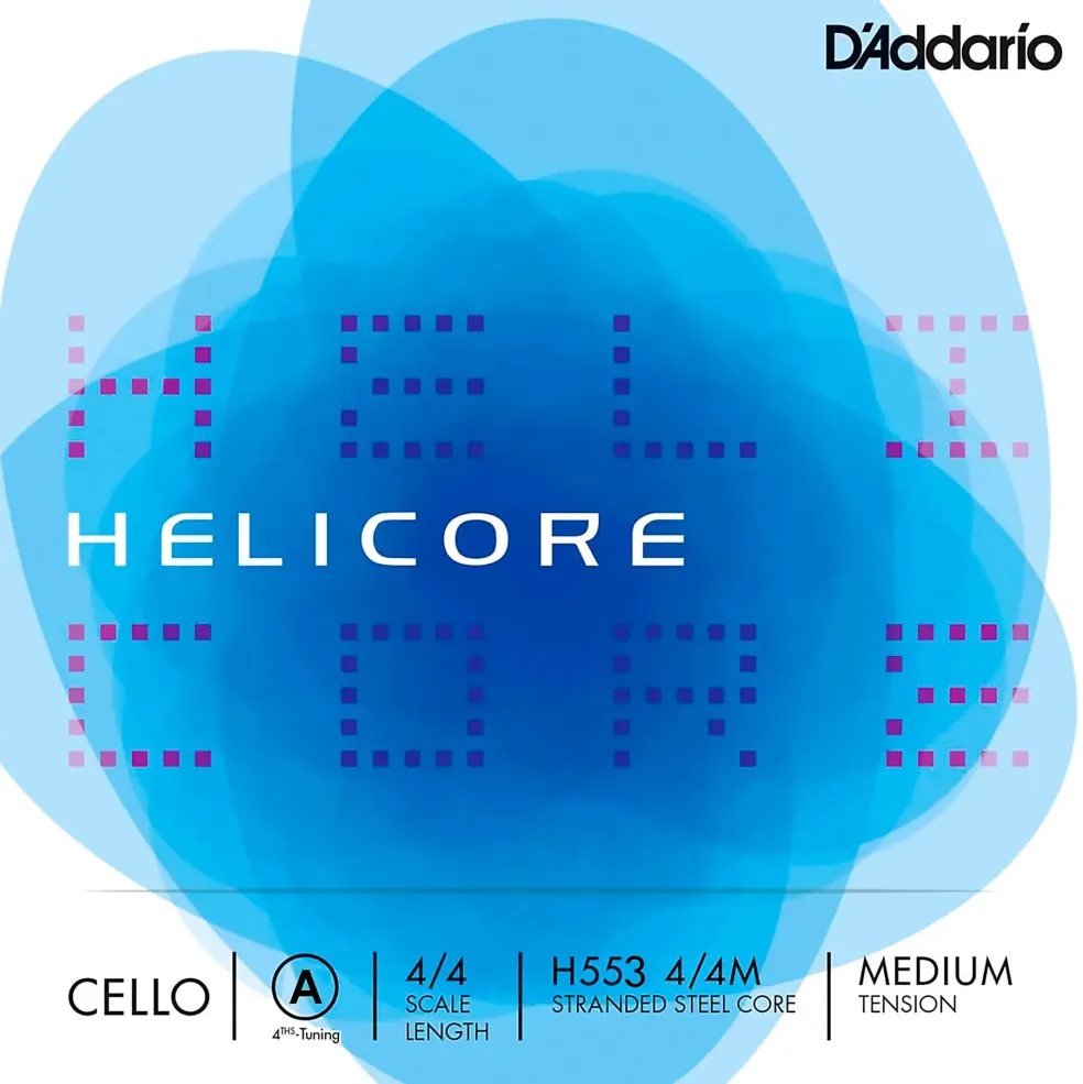D'Addario Helicore Fourths Tuning Cello A String 4/4 Size, Medium
