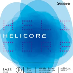 D'Addario Helicore Hybrid Series Double Bass Low B String 3/4 Size Medium