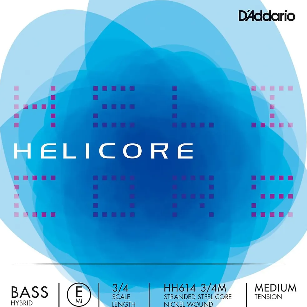 D'Addario Helicore Hybrid Series Double Bass E String 3/4 Size Medium