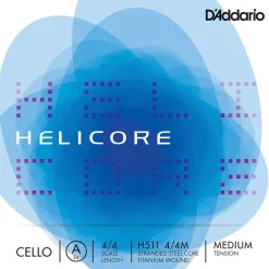 D'Addario Helicore Series Cello A String 4/4 Size Medium