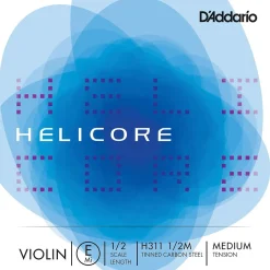 D'Addario Helicore Series Violin E String 1/2 Size