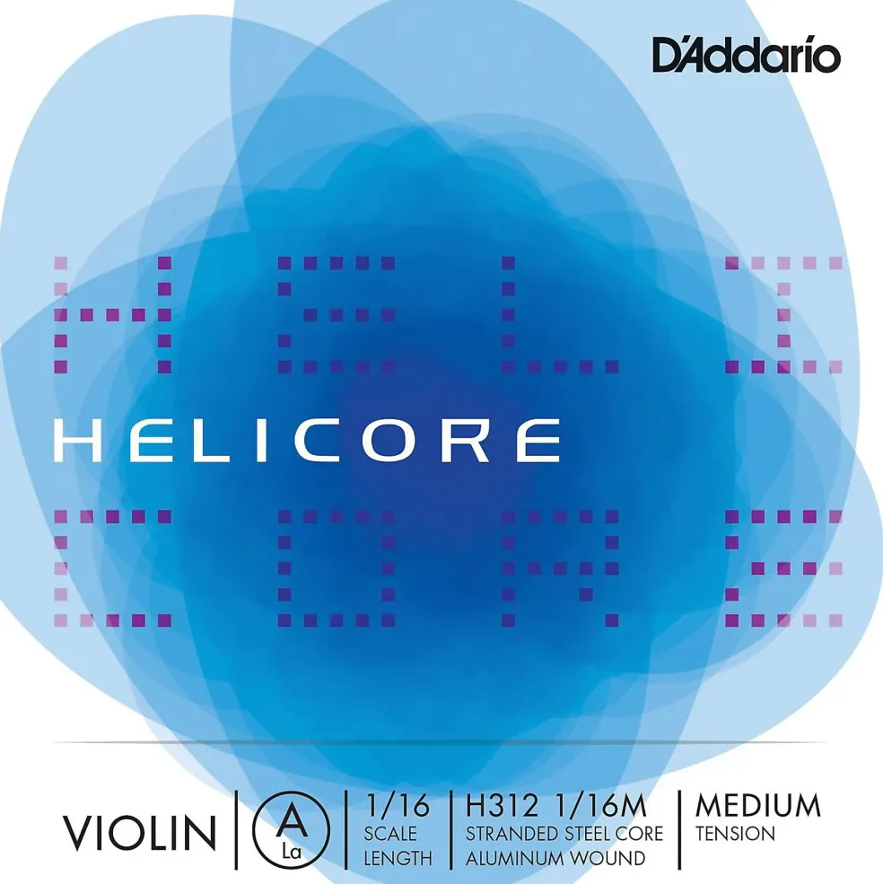 D'Addario Helicore Violin Single A String 1/16 Size