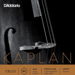 D'Addario Kaplan 4/4 Size Cello Strings 4/4 Size Light