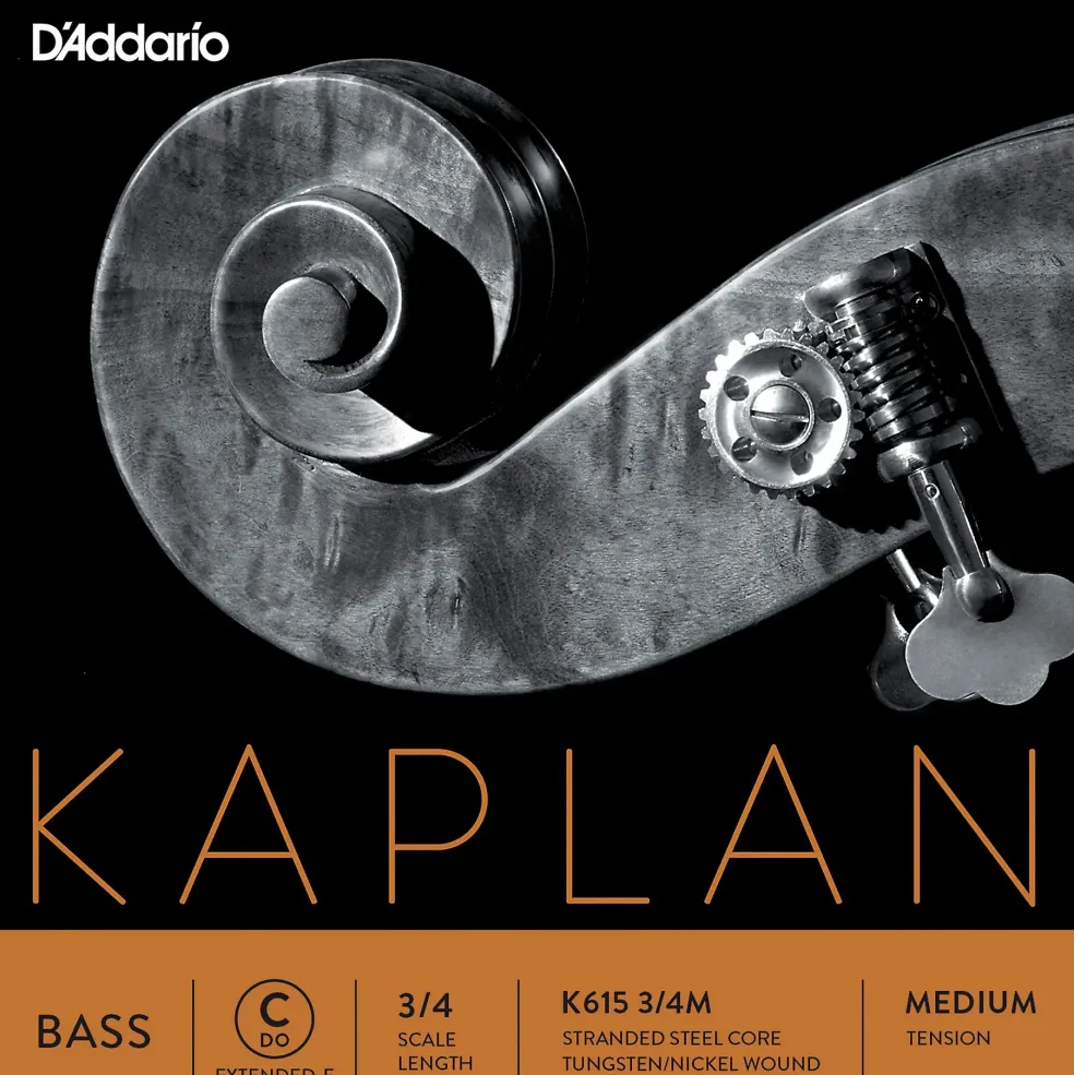 D'Addario Kaplan Series Double Bass C (Extended E) String 3/4 Size Medium