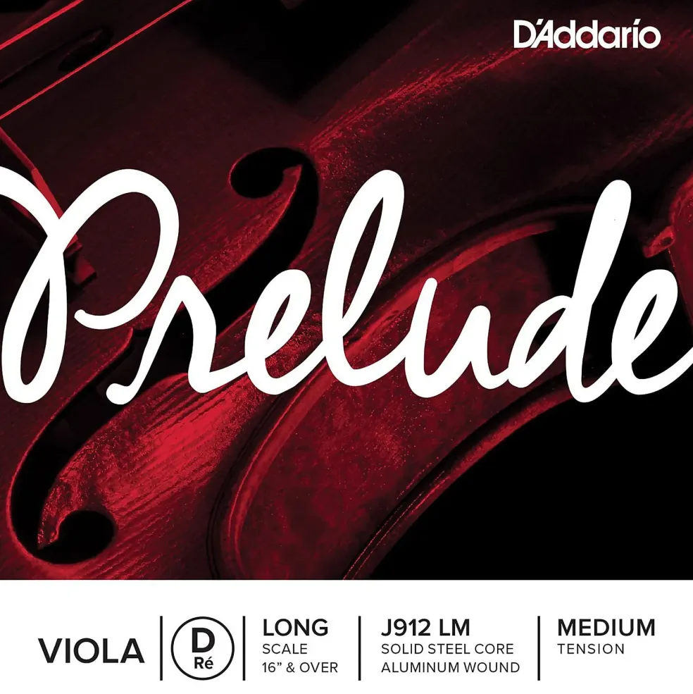 D'Addario Prelude Series Viola D String 16+ Long Scale