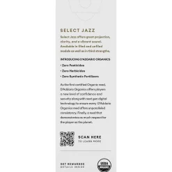 D'Addario Woodwinds Select Jazz, Tenor Saxophone Reeds - Filed,Box of 5 2M